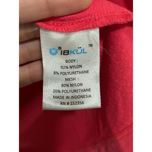 IBKÜL Quarter Zip UPF 50+ Quick Dry Pullover Top Red Sz Medium Athleisure - Picture 6 of 11